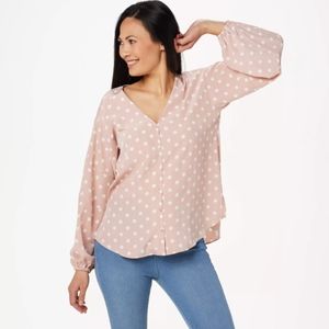 Laurie Felt Oversized Balloon Sleeve Top Large